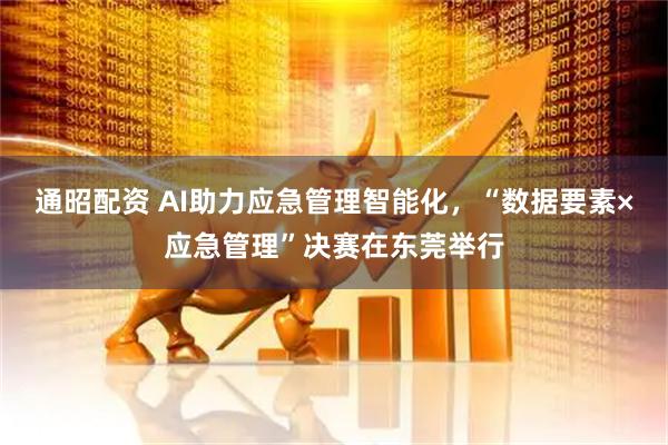 通昭配资 AI助力应急管理智能化，“数据要素×应急管理”决赛在东莞举行